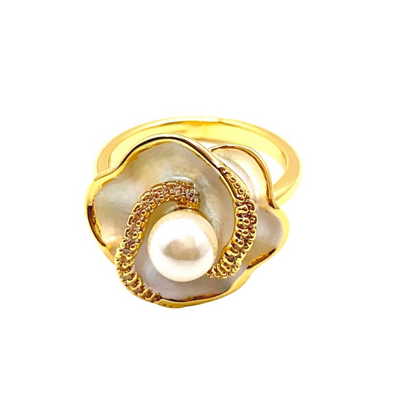 Luxury-Style Small Floral Open-Style Ring