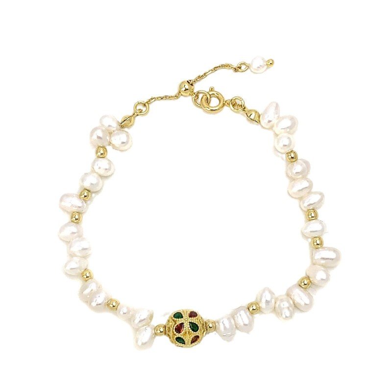 Freshwater pearl zirconia bracelet