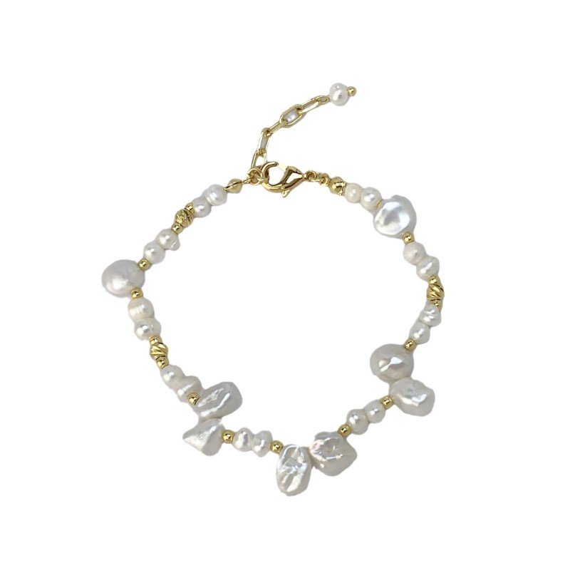 Natural baroque freshwater pearl necklace & bracelet