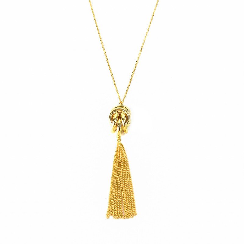 Tassel pendant 18K gold-plated necklace sweater chain
