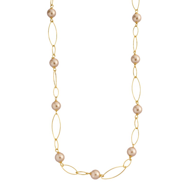 14k gold baroque pearl necklace & bracelet