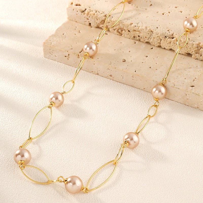 14k gold baroque pearl necklace & bracelet