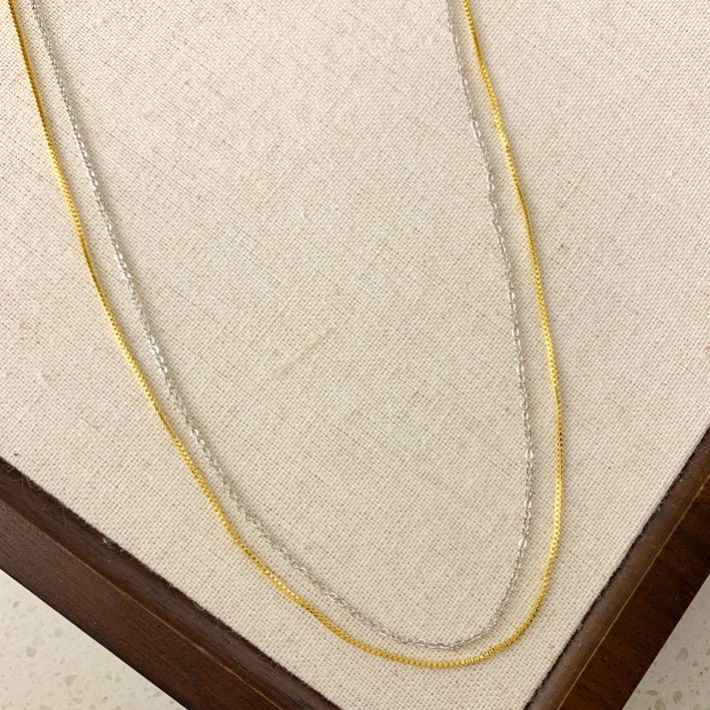 White/18K gold plated 2.0mm round tennis necklace