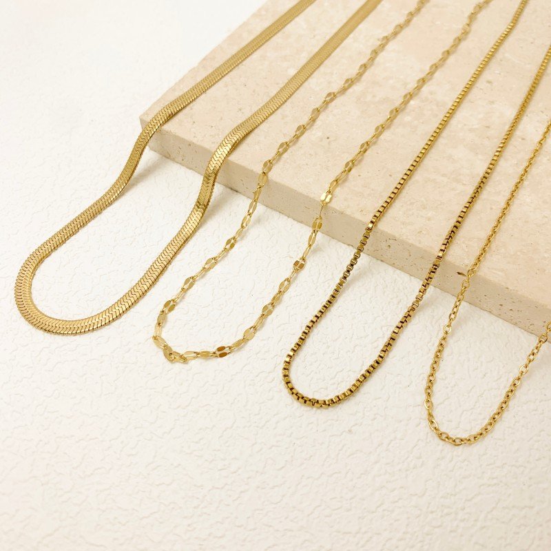 Titanium steel 18k gold-plated versatile necklace