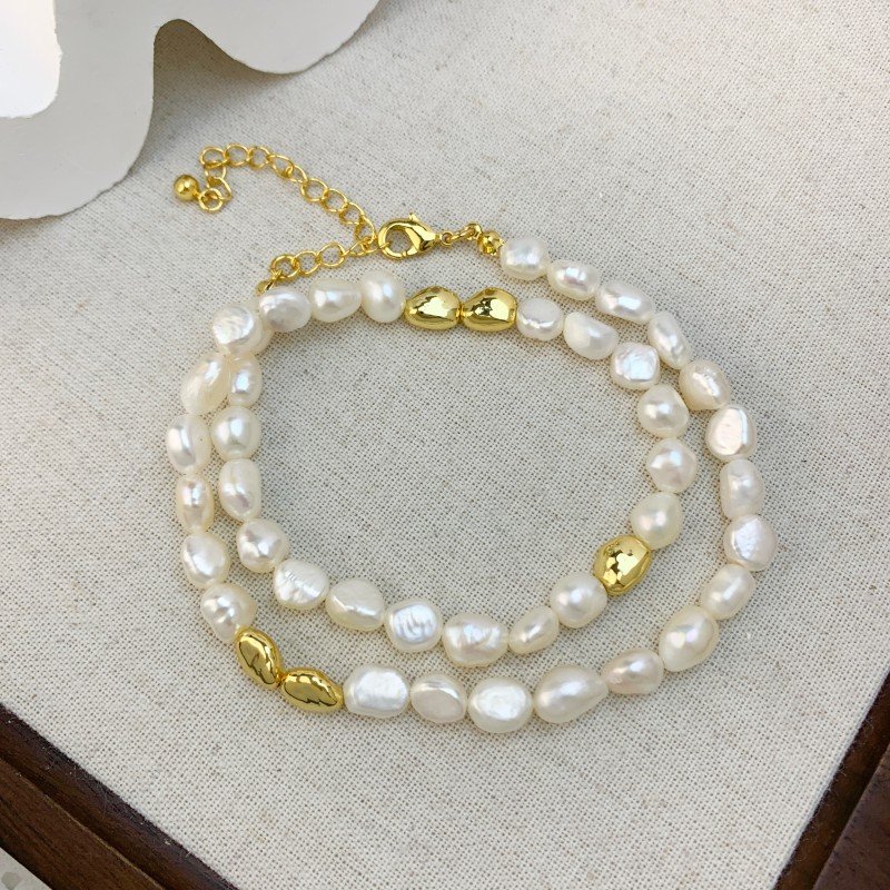 Natural baroque pearl classic versatile collar necklace