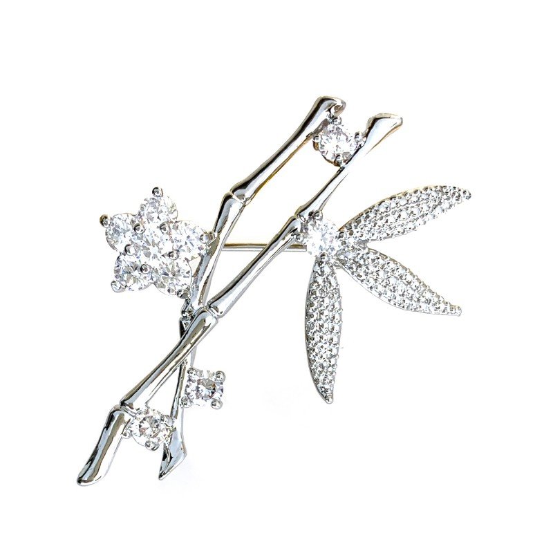 Spring fragrance inlaid with zircon gemstone brooch