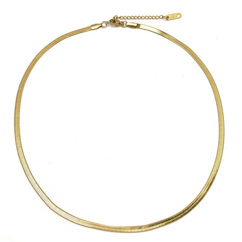 Titanium steel 18k gold-plated versatile necklace