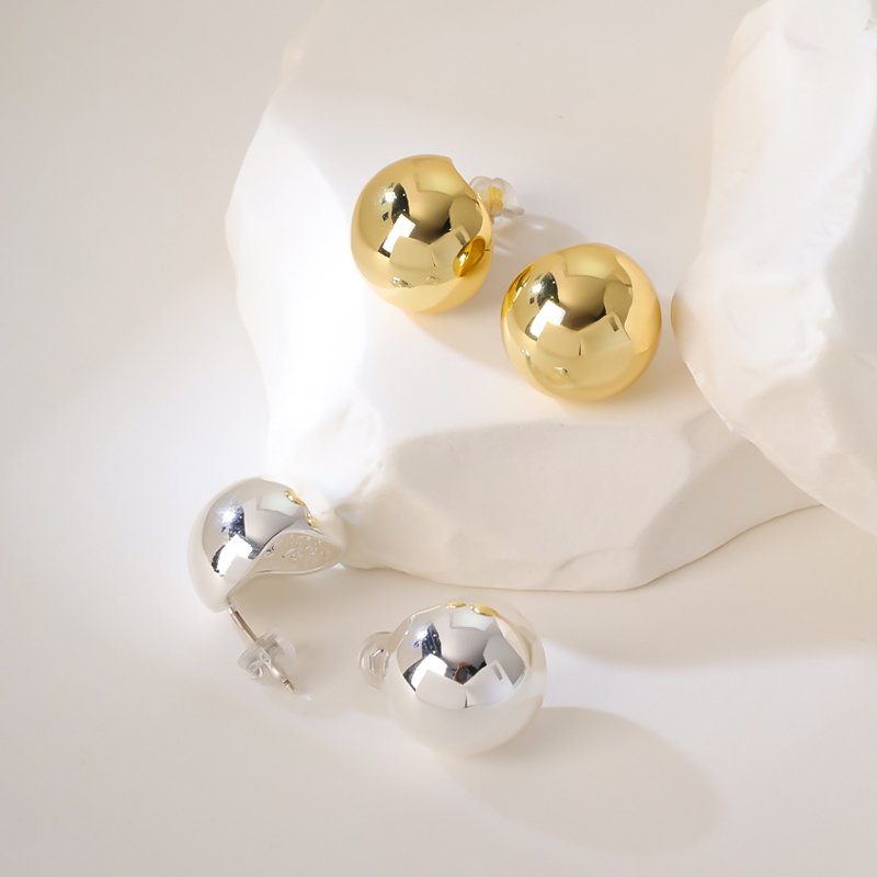 18K golden or silver cherry earrings