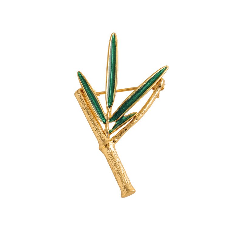 Bamboo leaf brooch