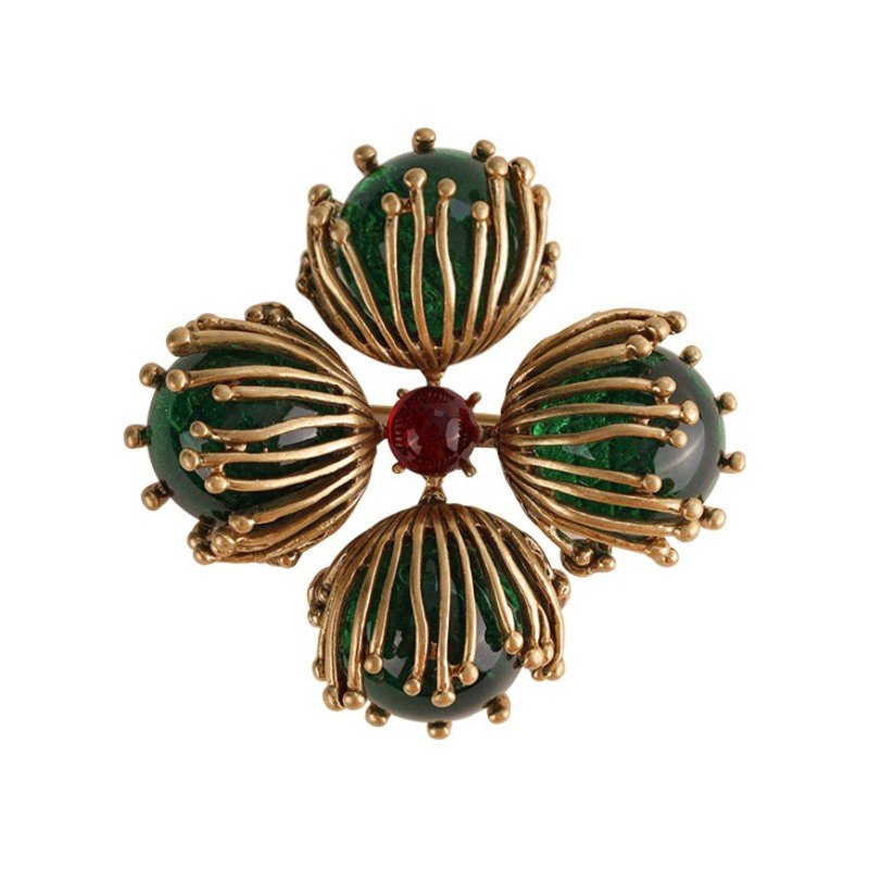 Vintage retro petal brooch