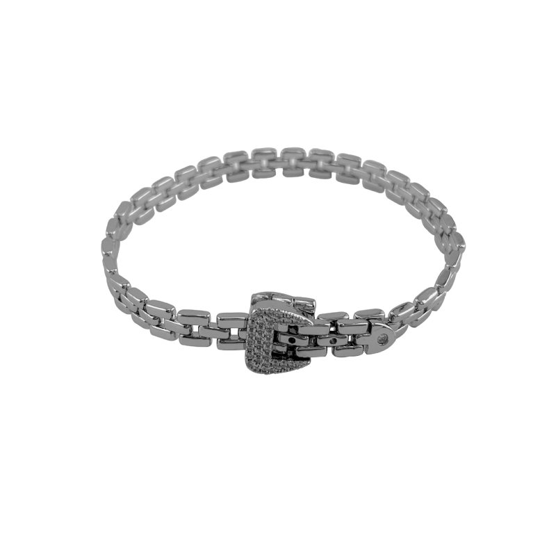 Luxurious diamond-encrusted lock bracelet ring