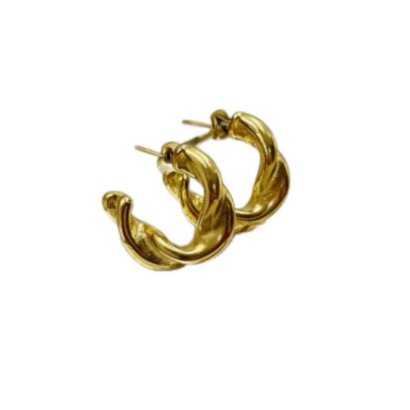 Modern Gold Twist Hoop Earrings – Statement Jewelry for Fashion Brands and Retailers