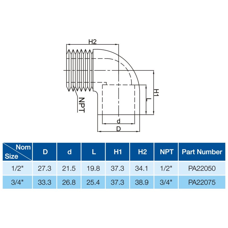 90 DEG ELBOW MALE-2