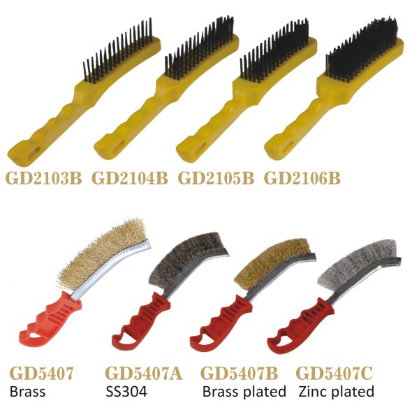 WIRE BRUSH WITH PLASTIC HANDLE