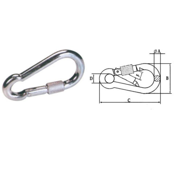 Snap Hook With Screw,Zinc Plated
