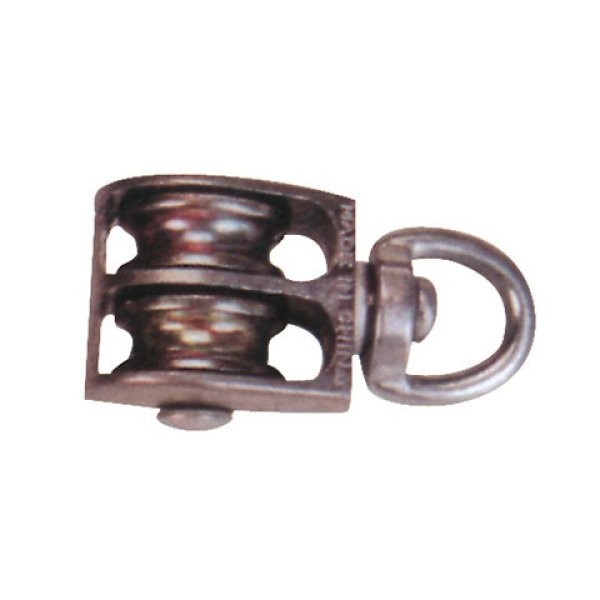 Die Casting Double Pulley With Swivel, Zinc Alloy, Zince Plated