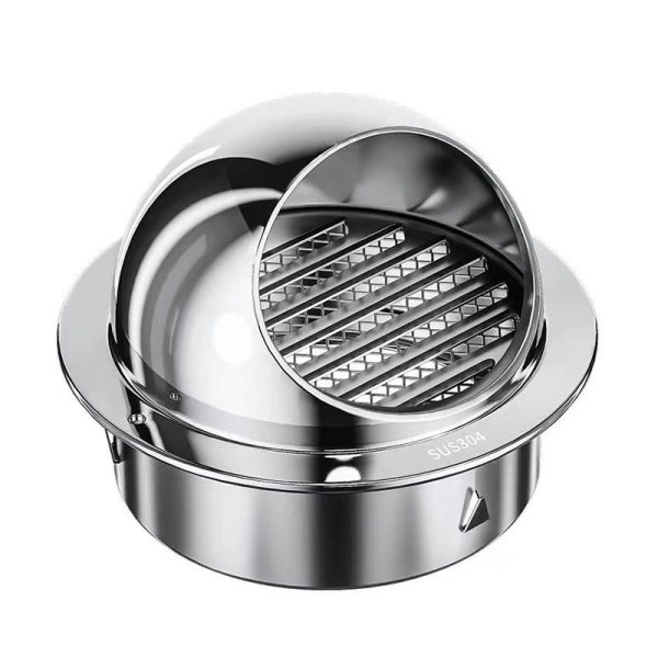 Stainless steel exterior wall spherical rain cap