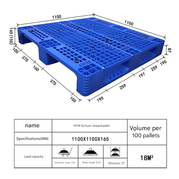 1111 Sichuan shaped plastic pallet