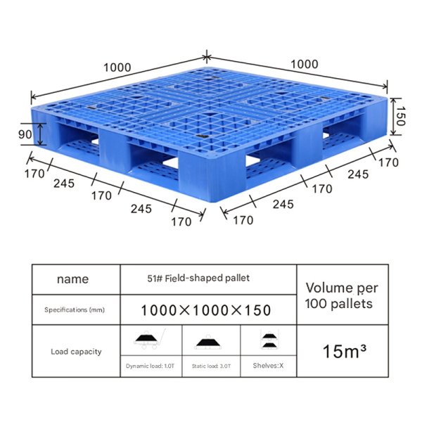 1010 Tianzi grid plastic pallet
