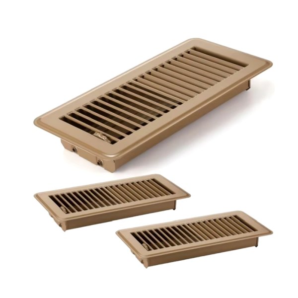 10-Inch Modern Design Iron Ventilation Outlet for Home 4*10-Inch HVAC Air Vent Floor Register Floor Heating Systems & Parts