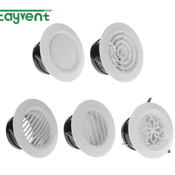 Round Ceiling Diffuser — Flush Mount, Anti-Yellowing ABS