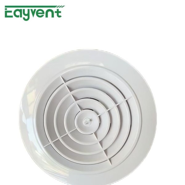 Corrosion Resistant Plastic Round Diffuser, Ceiling Mounted Disk Type Air Ventilation Diffuser