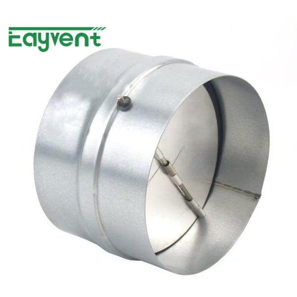 Anti-rust, backdraft-free round vent for kitchen, bathroom and HVAC exhaust systems
