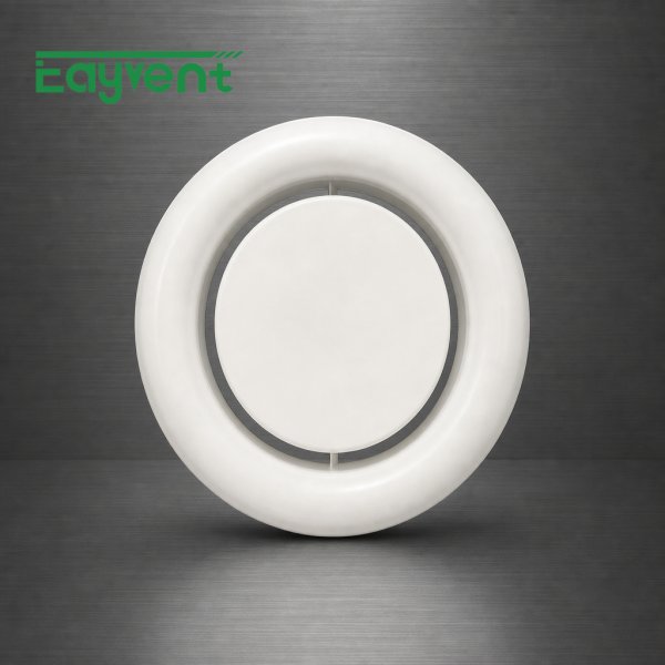 Adjustable Round Iron Air Vent - Durable Circular Ceiling Air Diffuser for HVAC Systems