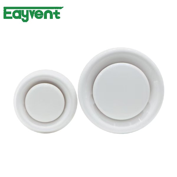 Decorative Imitation Porcelain Round Air Vent — White Plastic Ceiling & Wall Vent Grille for Home