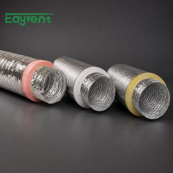  Universal HVAC Aluminum Foil Spiral Glass Wool Insulated Flexible Duct