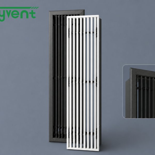 Recessed Drywall Linear Slot Vent | ABS Frameless Plaster-in HVAC Air Outlet