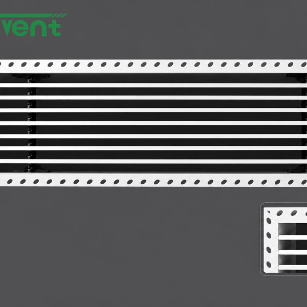 Mud-in Pre Embedded Linear Air Grille | ABS Recessed Central AC Ceiling Register