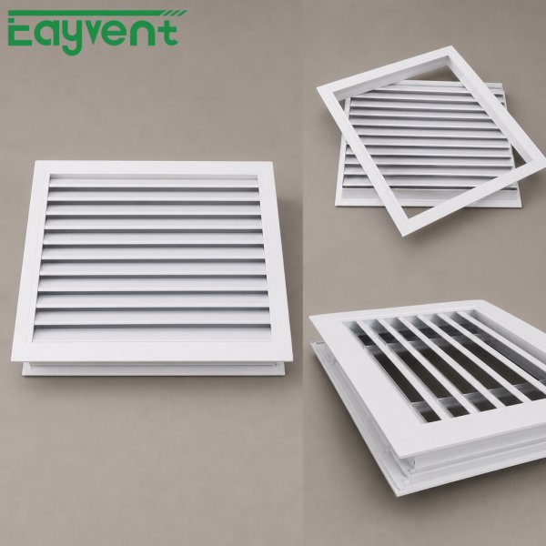 Commercial Sightproof Door Bottom Air Louver, Low Noise Privacy Protection Air Balance Grille for Hotel & Apartment HVAC Projects