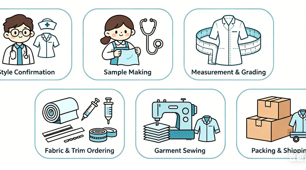 From Fabric to Finished Garment: The Complete Production Process of a Medical Uniform