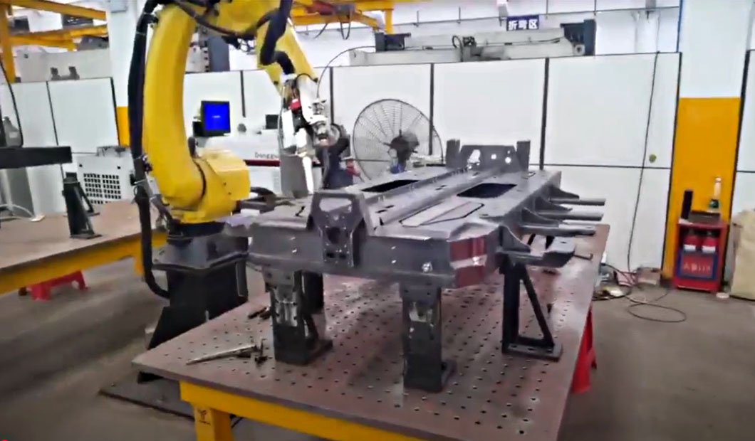 Robot welding for sheet metal fabrication production process