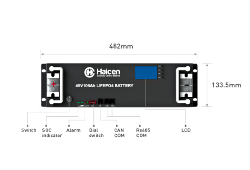 Haicen 3U-48V106Ah LiFePO4 Lithium Battery for ESS