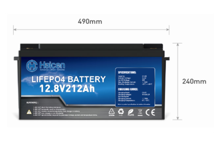 Haicen Group 49S-12V212Ah Prismatic Lithium Battery for RV and replacement of lead-acid battery