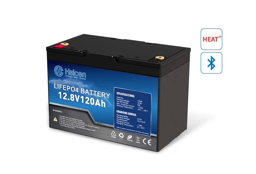 Haicen 12V138Ah Group 27S LiFePO4 Battery for RVs, Solar Systems and Marine