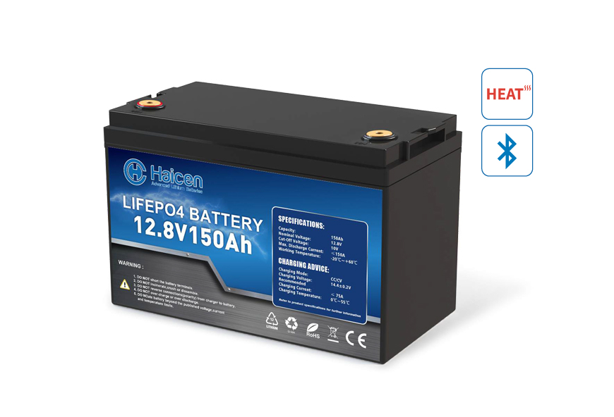 Haicen 12V132/150Ah Group 31S LiFePO4 Battery for RV, Solar Systems and Marine 