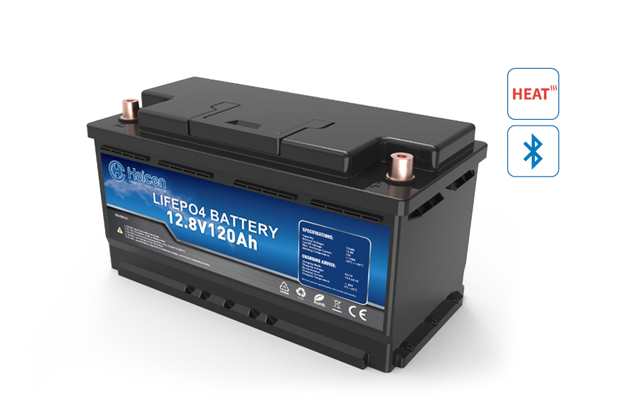 Haicen 12V120/150Ah 352S LiFePO4 Battery for RV, Solar Systems, Marine 