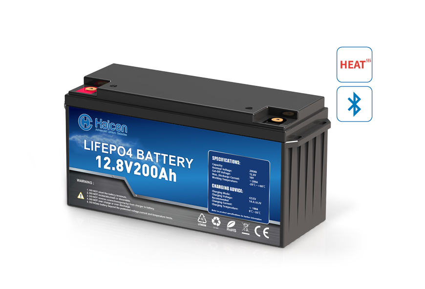 Haicen 12.8V200Ah Group49 LiFePO4 Battery for RV, Marine and replacement of lead-acid battery