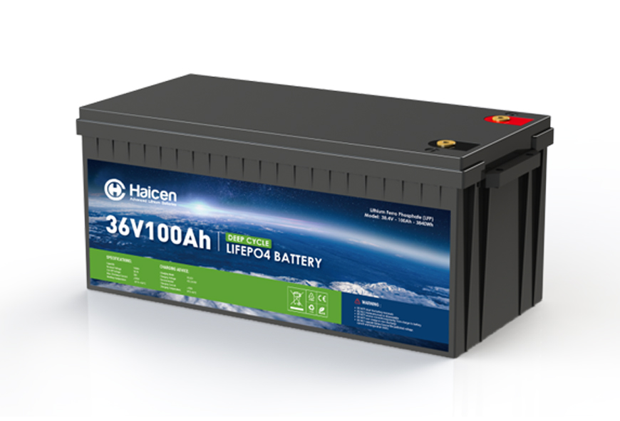 Haicen 36V100Ah G4D LiFePO4 Battery for RVs, Marine and replacement of lead-acid battery