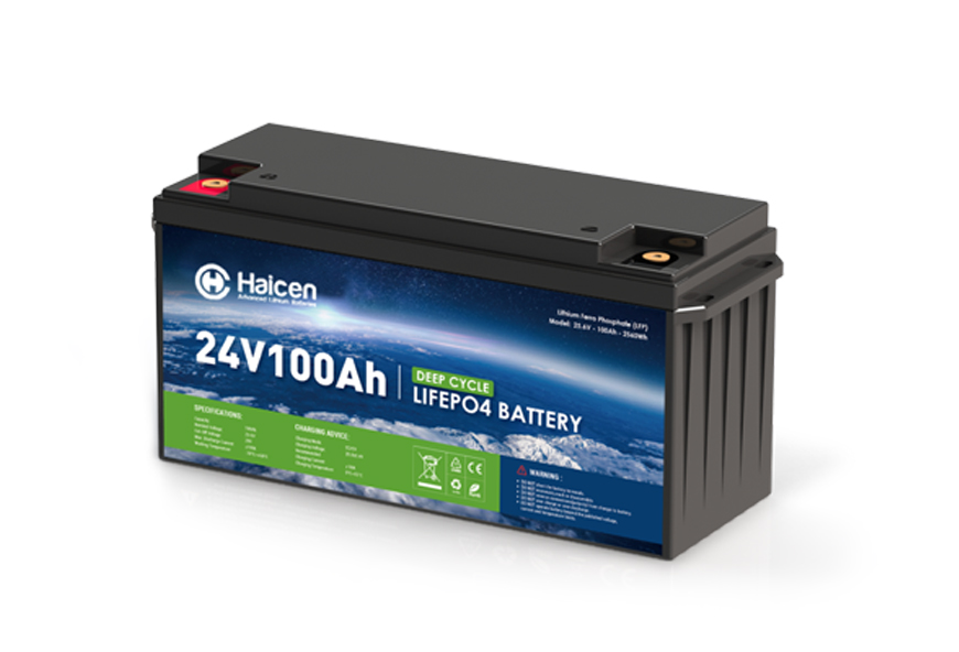 Haicen 24V100Ah Group49 LiFePO4 Battery for RVs, Marine and replacement of lead-acid battery