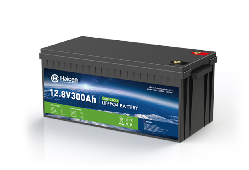 Haicen 12.8V300Ah G4D LiFePO4Battery for RVs, Solar Systems and Marine