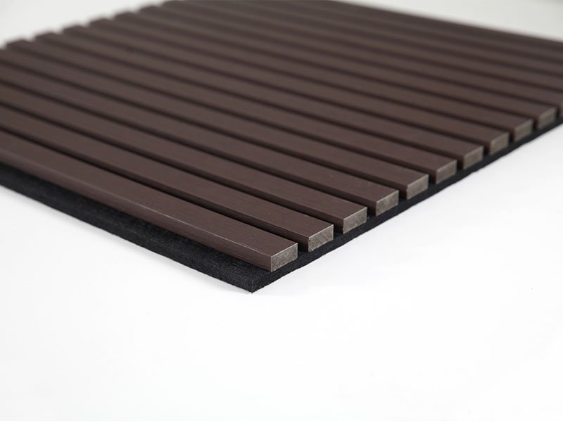 Acoustic Timber Wall Panels-Classic Acoustic Slat Panels-Dark Walnut-2800×600