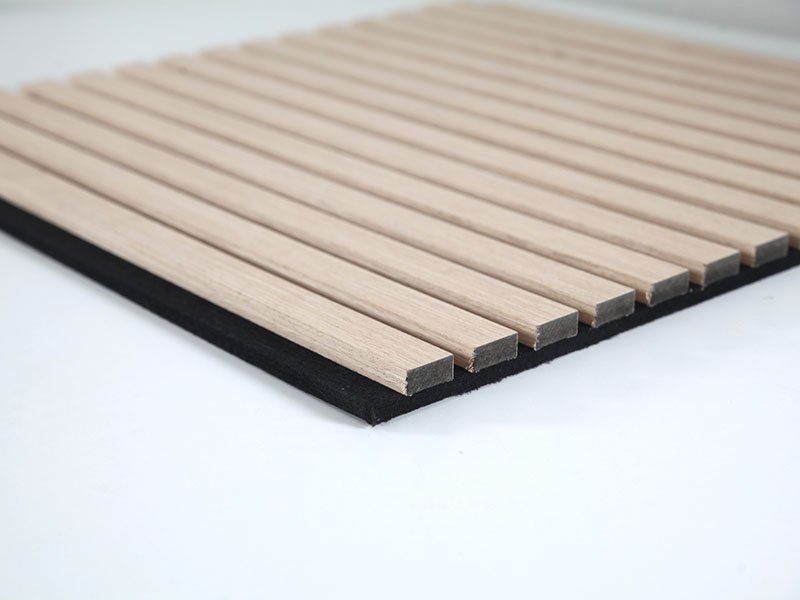 Acoustic Timber Wall Panels-Classic Acoustic Slat Panels-Misty Oak-2800×600