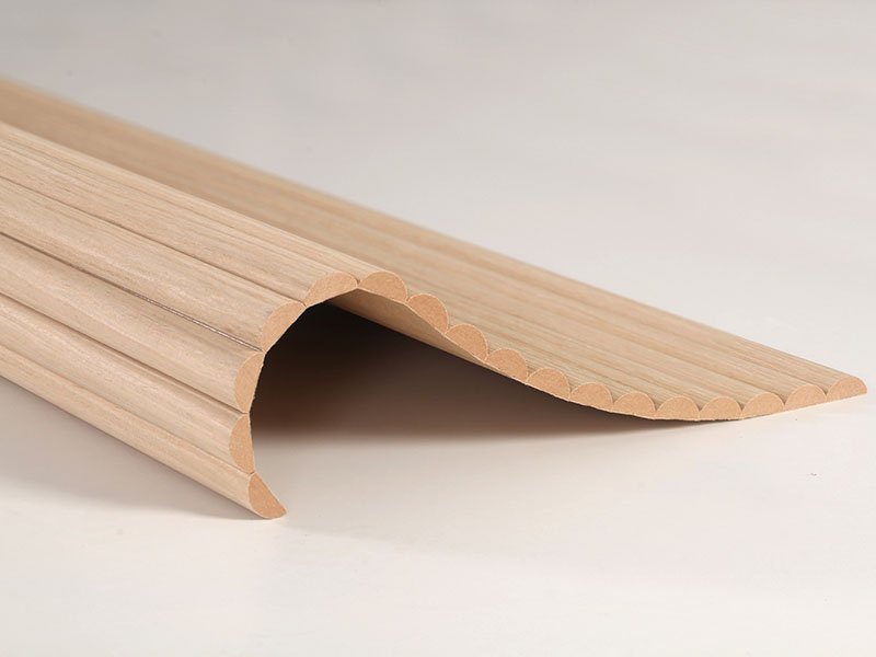 Flexible Timber Wall Panels-Flexible Half Round 30-Golden Oak-2700×510