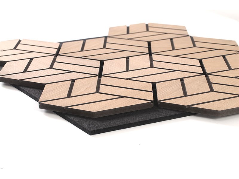 Acoustic Timber Wall Panels-Geometric Acoustic Panels-Geometric Golden Oak-808×663