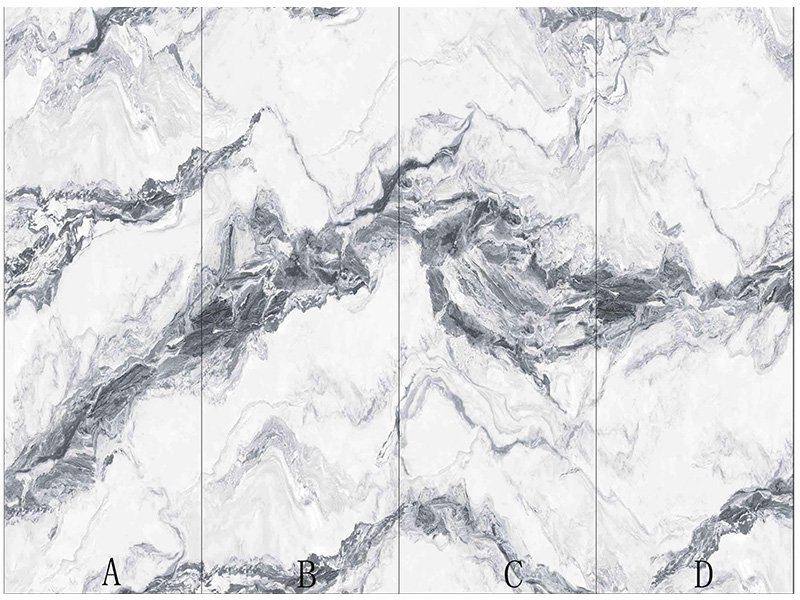 Decorative Flat Wall Panels-Book Matched Stone Pattern Panels-Obsidian Drift-2800*1220