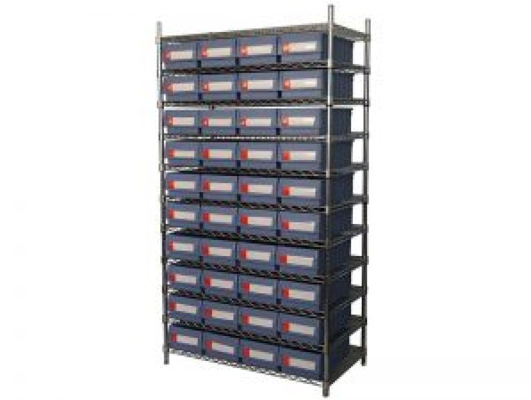 Wire Shelving With Shelf Bins